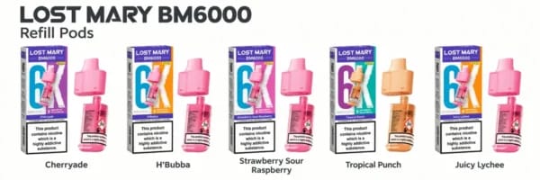 Lost Mary BM6000 Refill Pods New Flavours