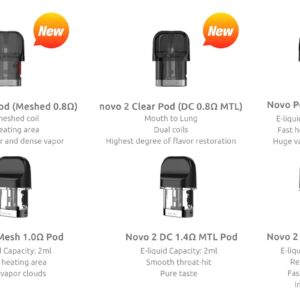 SMOK Novo 2 Pod Cartridge for SMOK Novo, Novo 2, Novo 2s, Novo 3 Kit, Novo 2x, Propod GT Kit, Novo Master Kit, Novo Master Box Kit 2ml